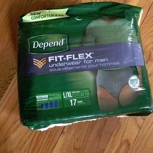 COPY - 17 Counts Fit-Flex Underwear for Men Adult Brief Diapers Size Large/Extr…